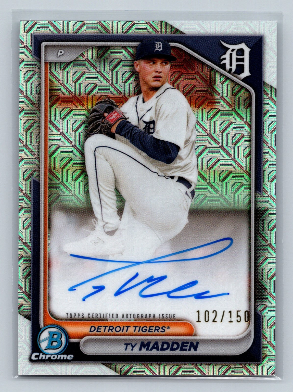 TY Maden 2024 Bowman Chrome Prospects HTA Choice Refractor Auto /150 #CPA-TM