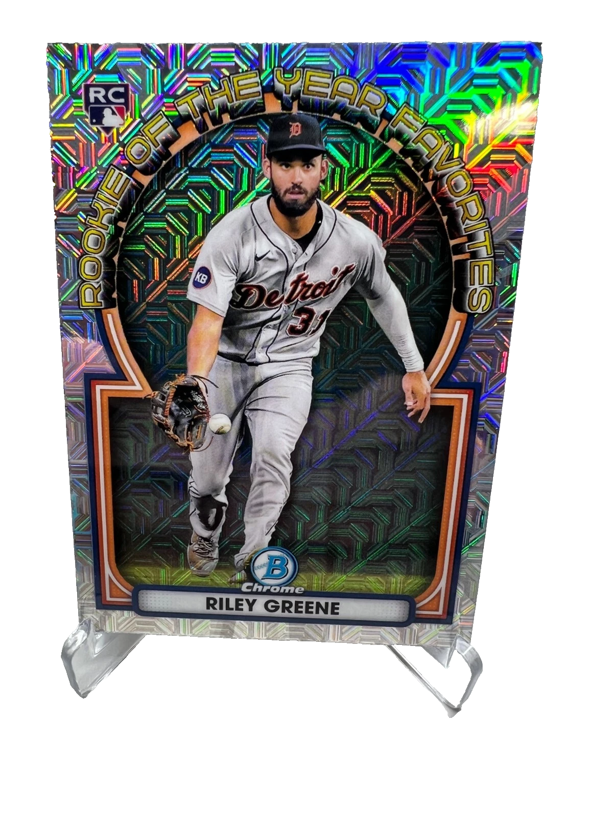 Riley Green 2023 Bowman Chrome Rookie of the Year Favorites Mojo RC #ROYF-6