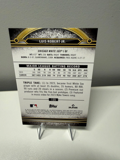 Luis Robert Jr. 2024 Topps Triple Threads Citrine /75 #135 White Sox