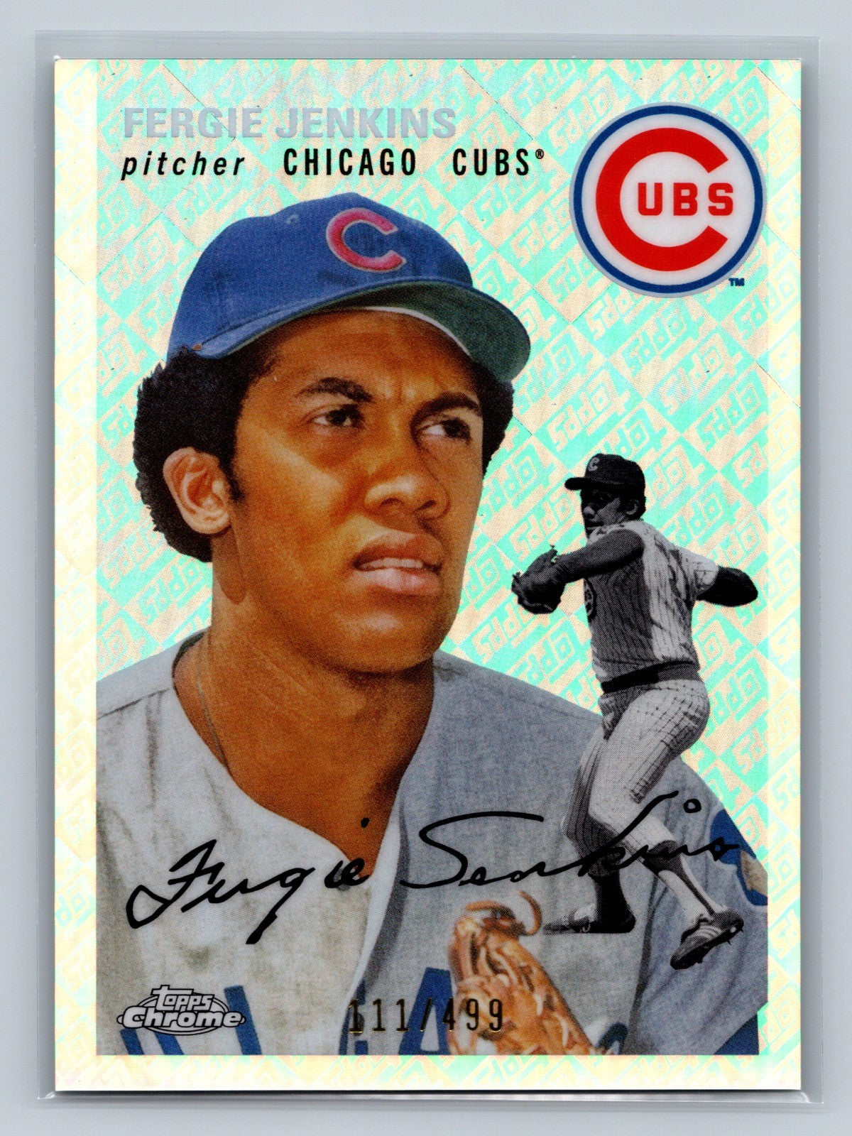 Fergie Jenkins 2023 Topps Chrome Platinum Anniversary Logo Refractor /499 #452