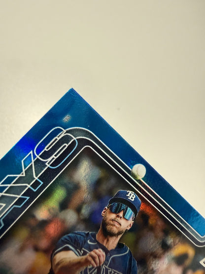 Taylor Walls 2025 Topps Series 2 Blue Foil /150 #502 Rays