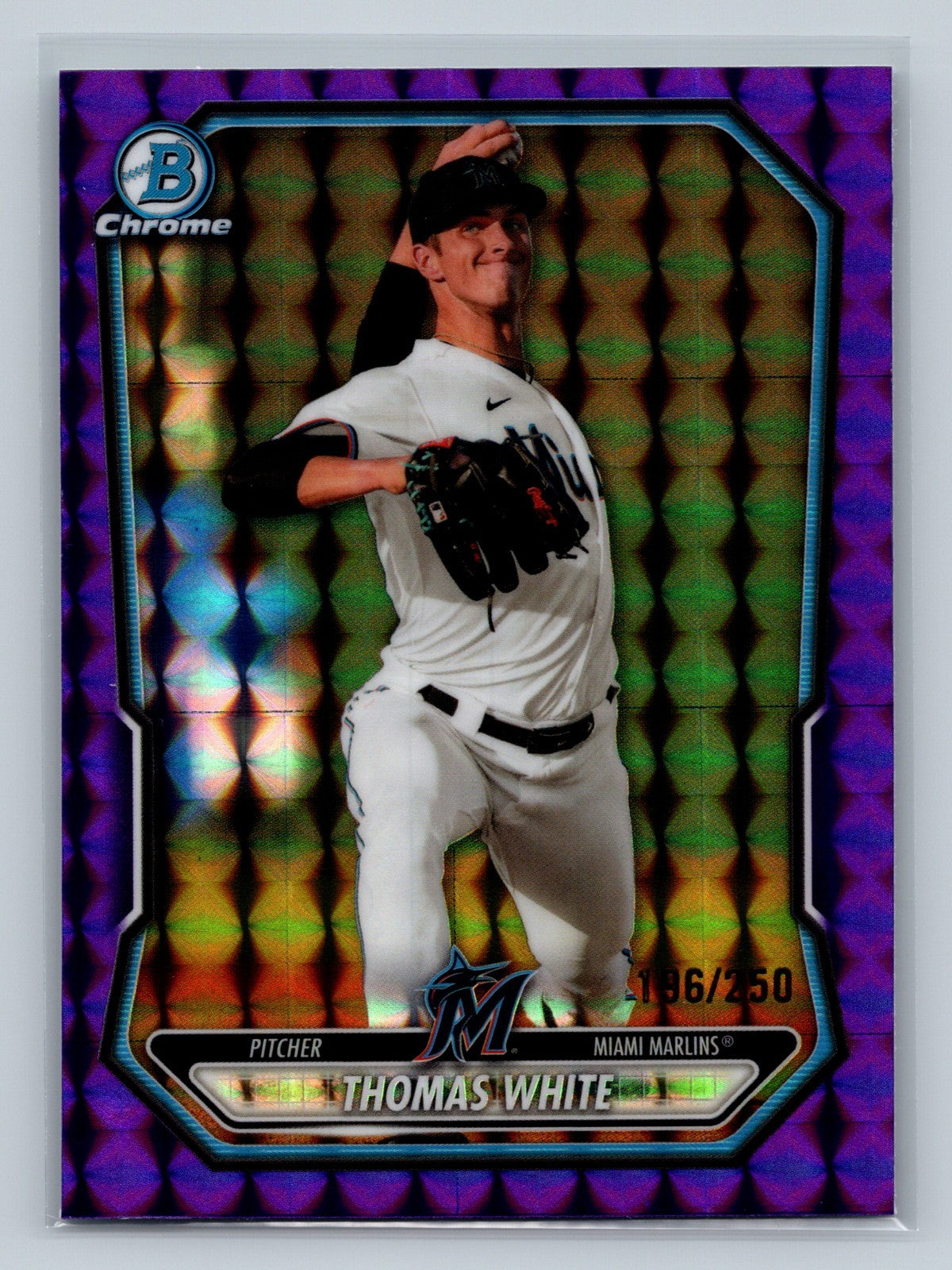 Thomas White 2026 Bowman Chrome Prospect Purple Geometric Refractor /250 #BCP-80