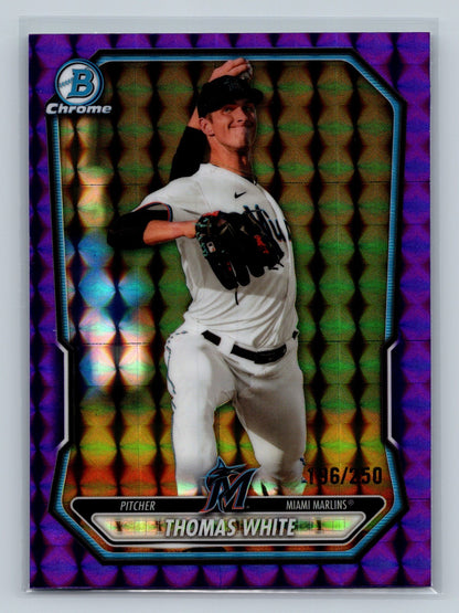 Thomas White 2026 Bowman Chrome Prospect Purple Geometric Refractor /250 #BCP-80
