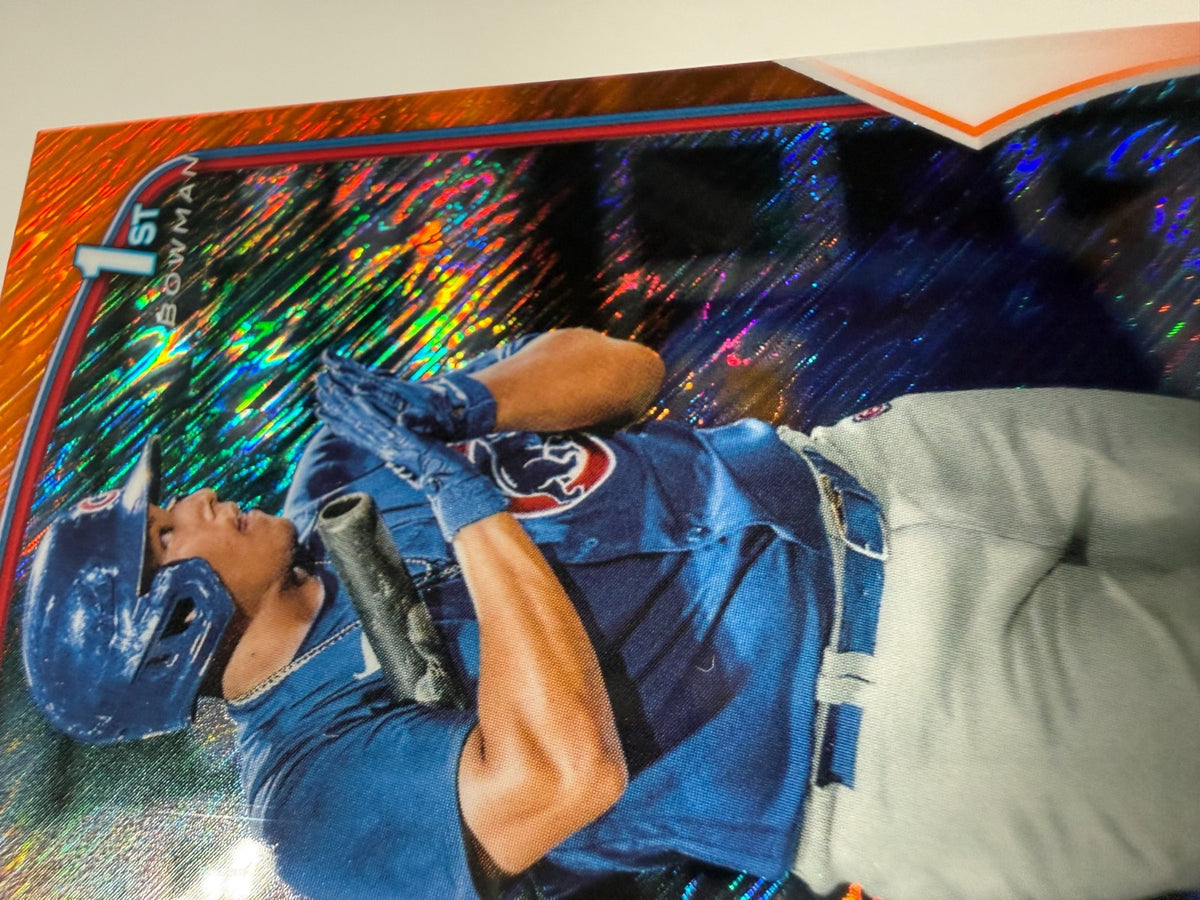 Moises Ballesteros 2023 Bowman Chrome 1st Orange Shimmer Refractor /25 #BCP-11