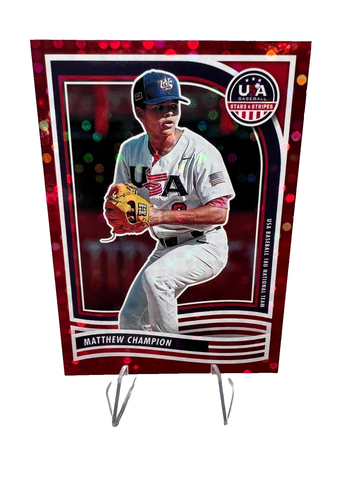 Matthew Champion 2024 Panini Stars & Stripes Red Disco /199 #35