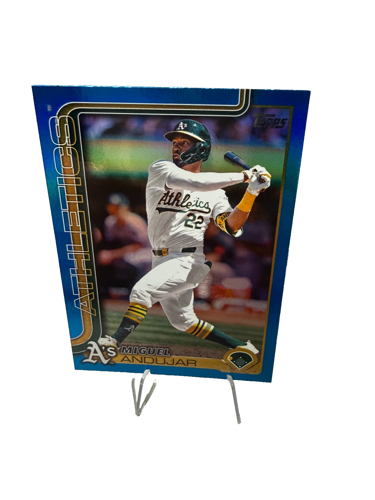 Miguel Andujar 2025 Topps Series 2 Blue Rainbow Foil /150 #529 Athletics