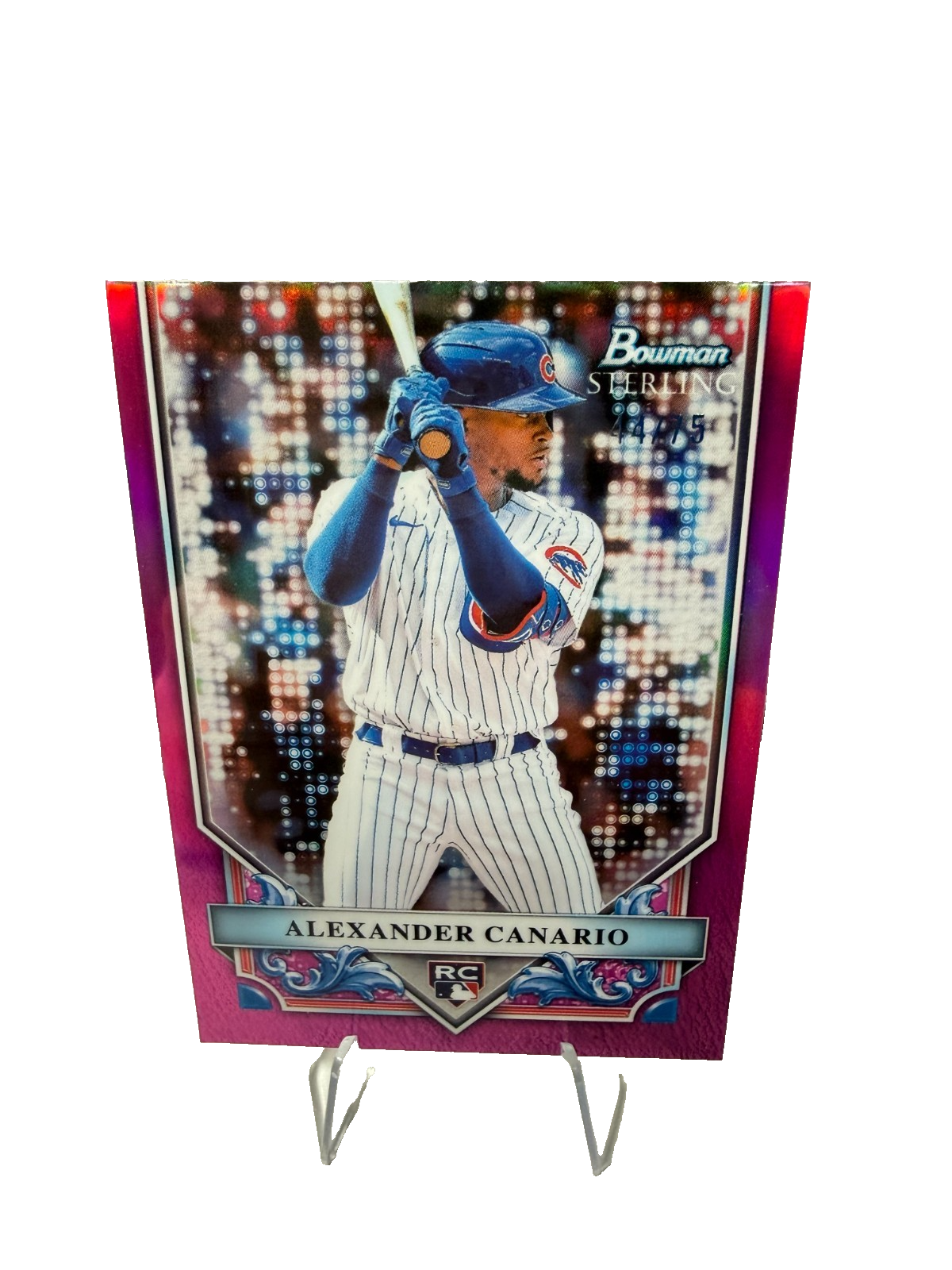 Alexander Canario 2024 Bowman Sterling Magenta Refractor RC /75 #BSR-36 Cubs