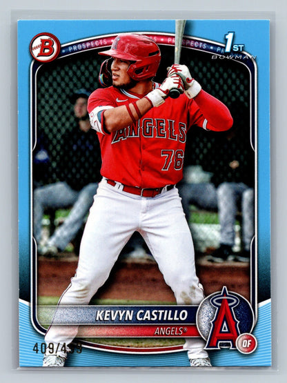 Kevyn Castillo 2025 Bowman 1st Paper Sky Blue /499 #BP-82 Angels