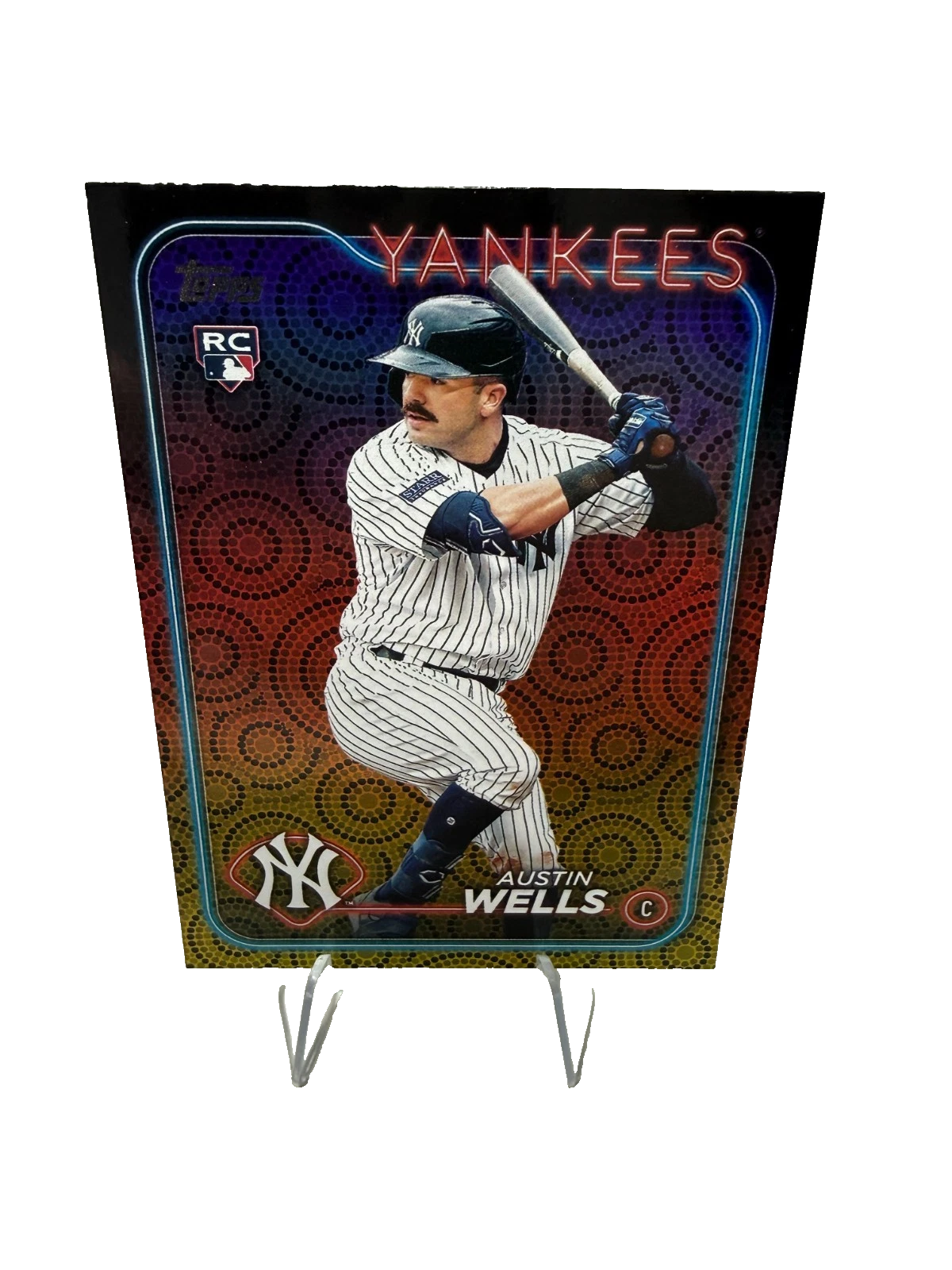 Austin Wells 2024 Topps Series 2 Summer Holiday Foil RC #624 Yankees