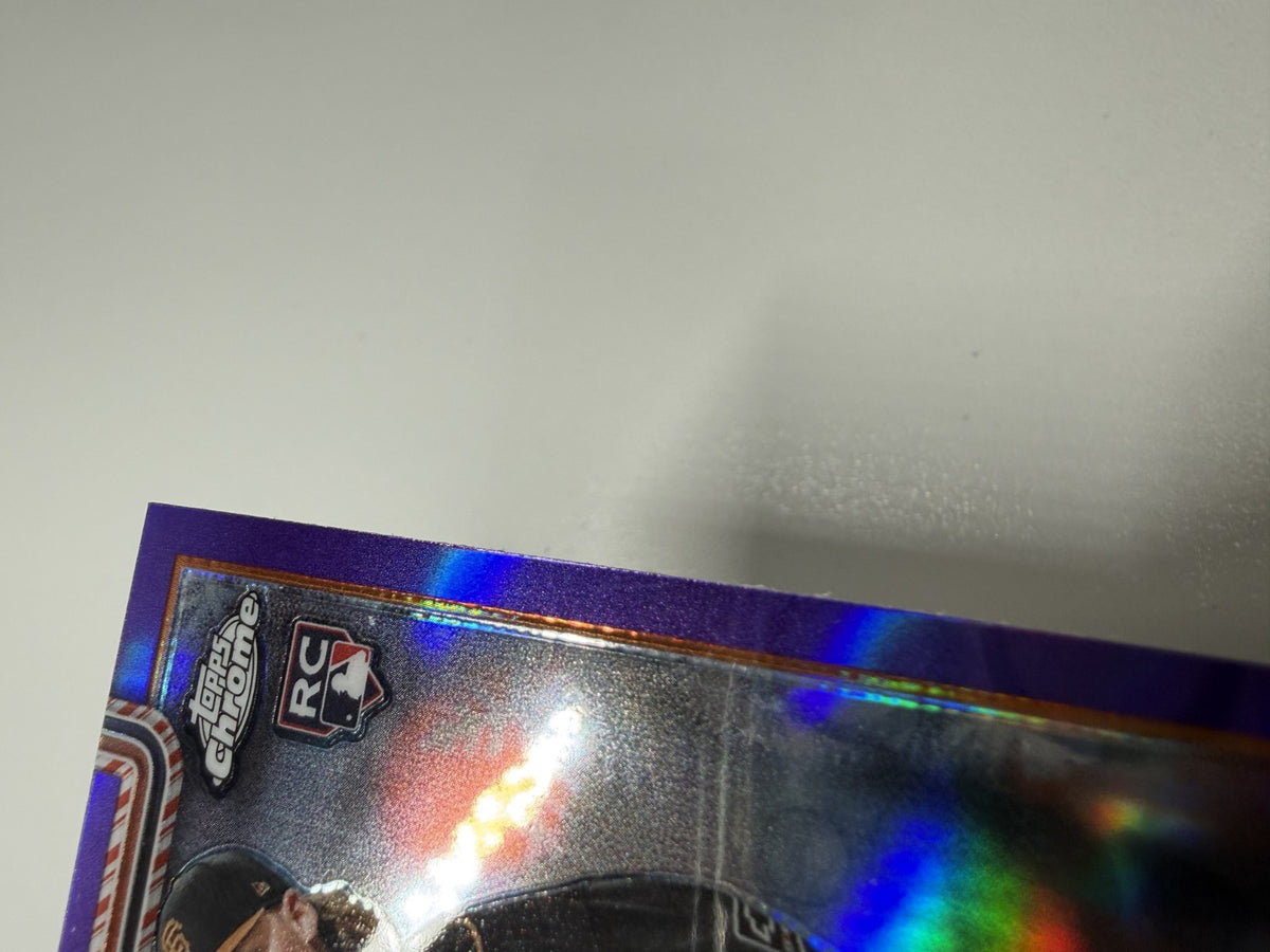Hayden Birdsong 2025 Topps Holiday Chrome Purple Refractor RC /250 #HC85 Giants