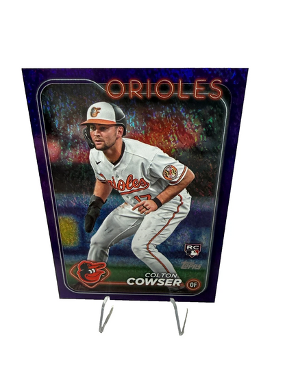 Colton Cowser 2024 Topps Series 1 Purple Holofoil RC /799 #257 Orioles