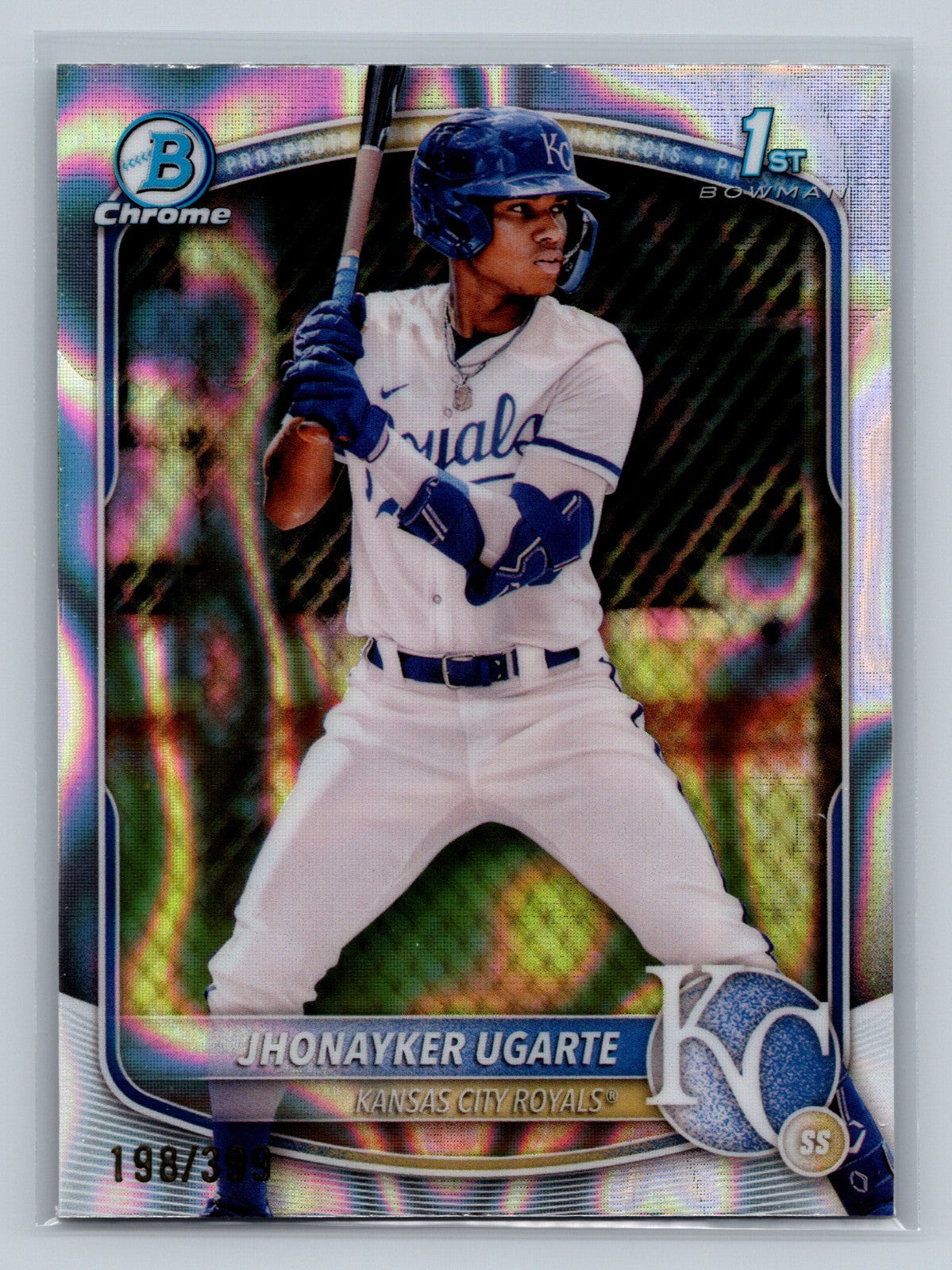 Jhonayker Ugarte 2025 Bowman Chrome 1st Lava Refractor /399 #BCP-123 Royals