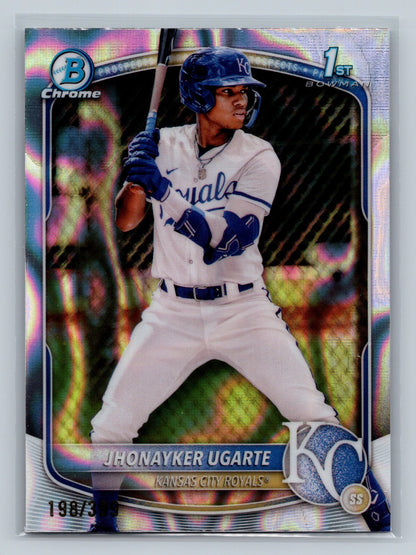 Jhonayker Ugarte 2025 Bowman Chrome 1st Lava Refractor /399 #BCP-123 Royals