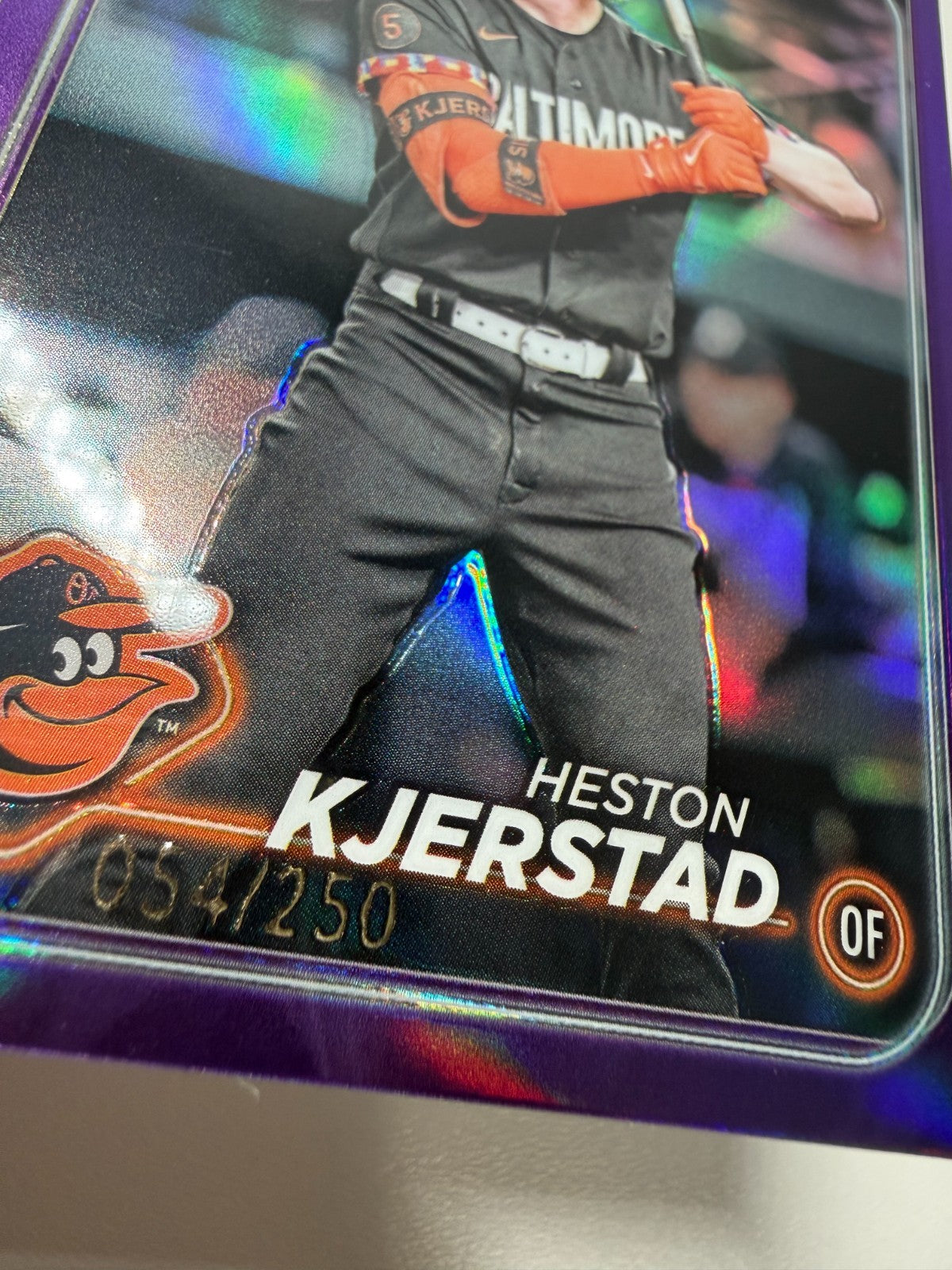 Heston Kjerstad 2024 Topps Chrome Purple Refractor RC /250 #142 Orioles