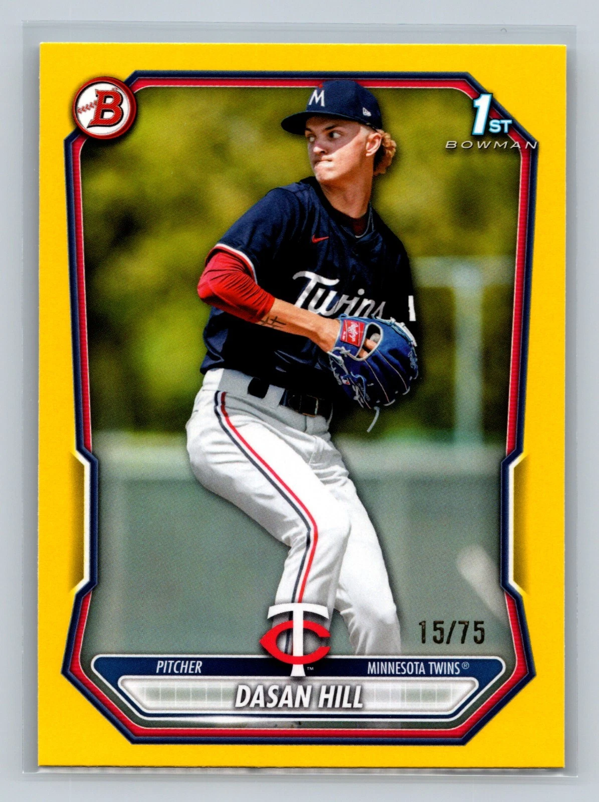 Dasan Hill 2026 Bowman 1st Paper Yellow /75 #BP-88 Twins