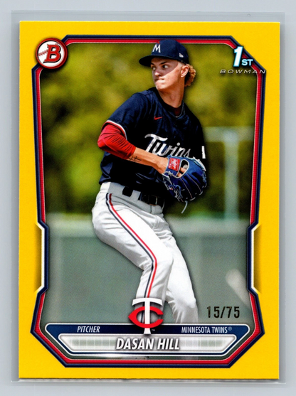 Dasan Hill 2026 Bowman 1st Paper Yellow /75 #BP-88 Twins
