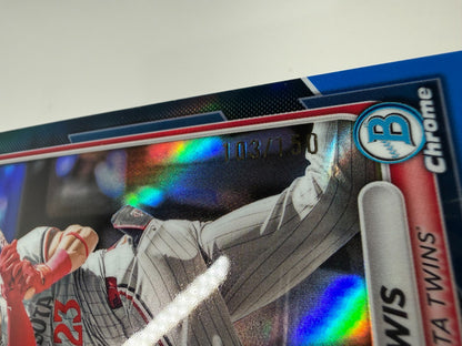 Royce Lewis 2024 Bowman Chrome Blue Refractor /150 #2 Twins