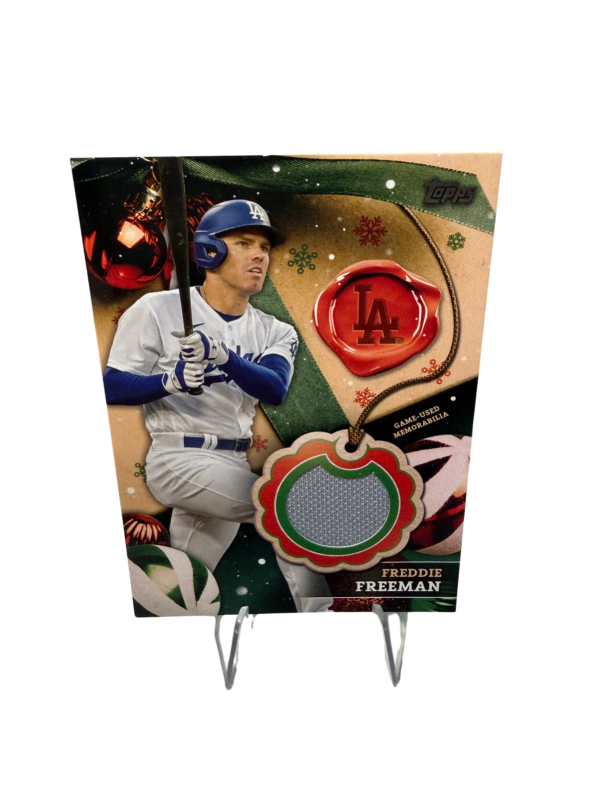 Freddie Freeman 2024 Topps Holiday Relic #RC-FF Dodgers