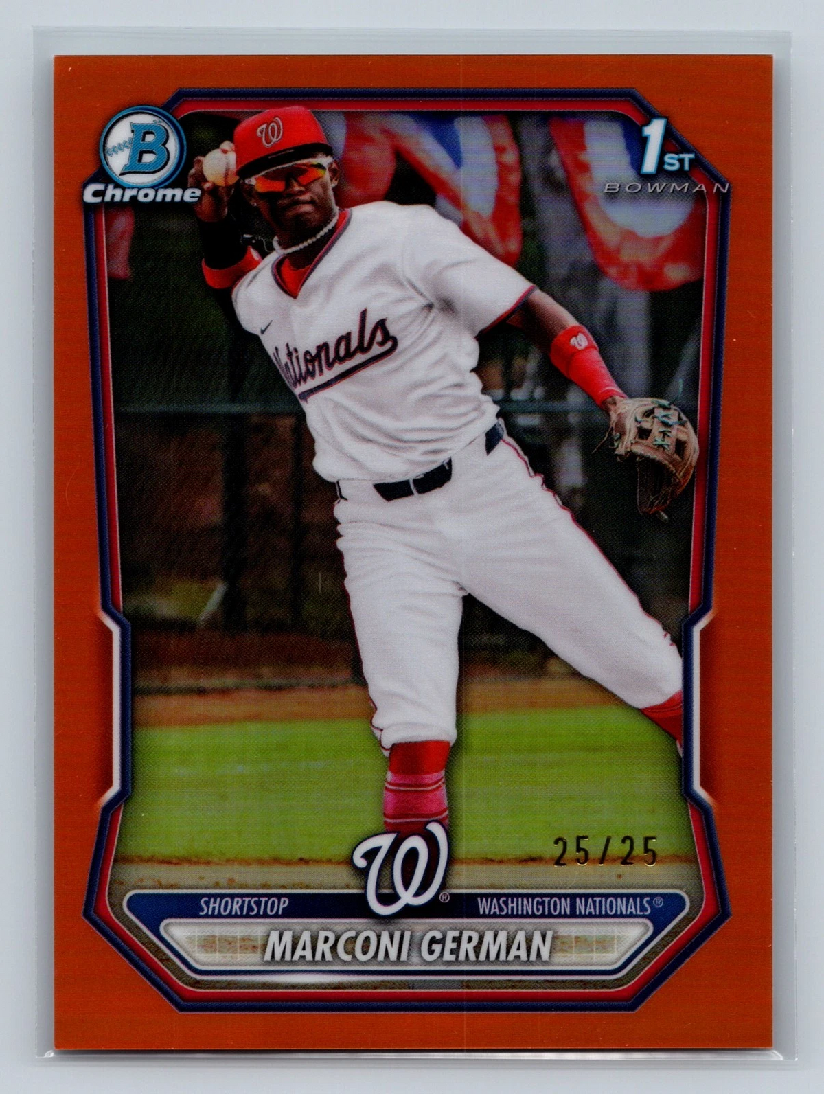 Marconi German 2026 Bowman Chrome 1st Orange Refractor /25 #BCP-100 Cardinals