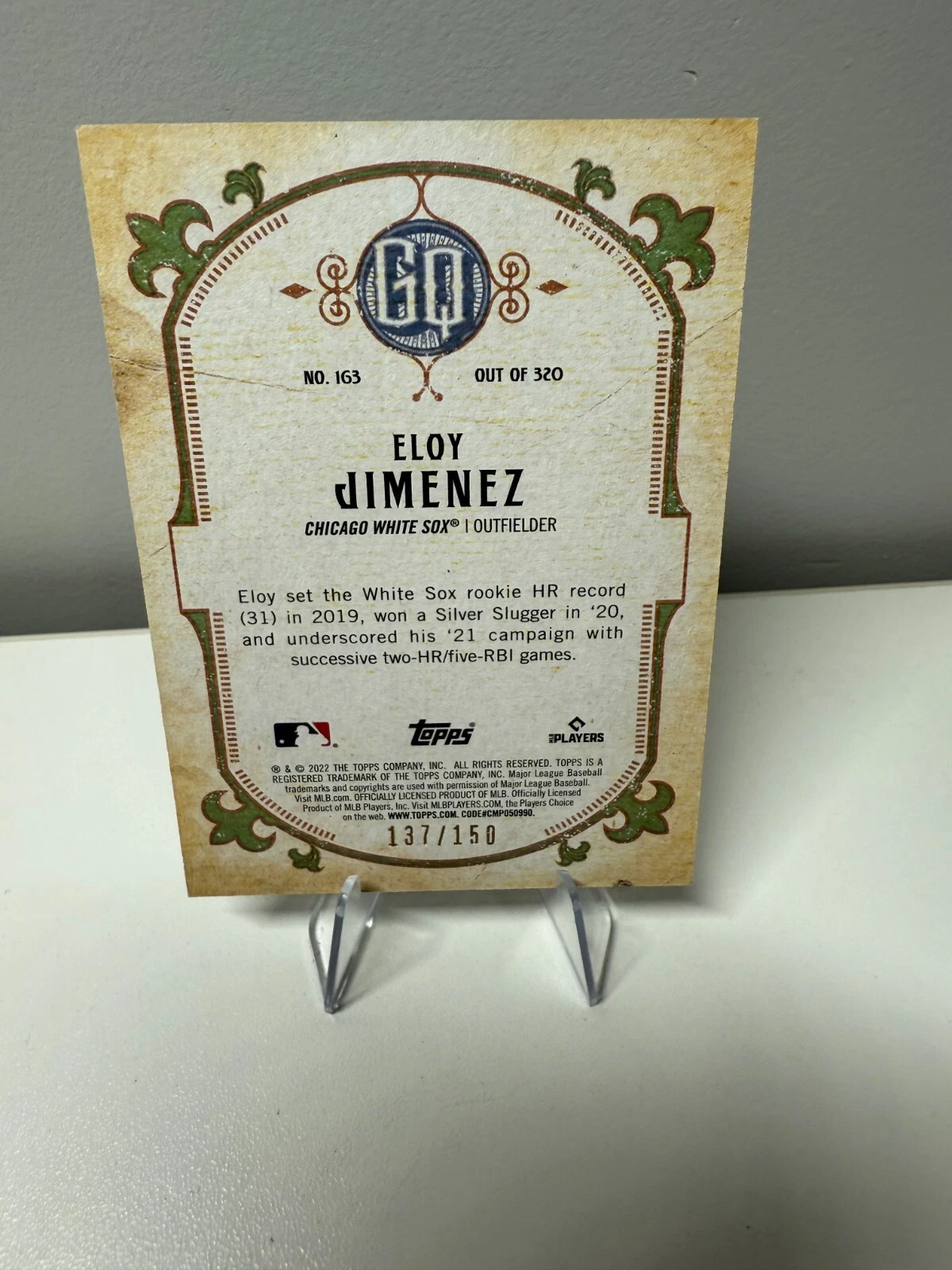 Eloy Jimenez 2022 Topps Gypsy Queen Blue /150 #163 White Sox