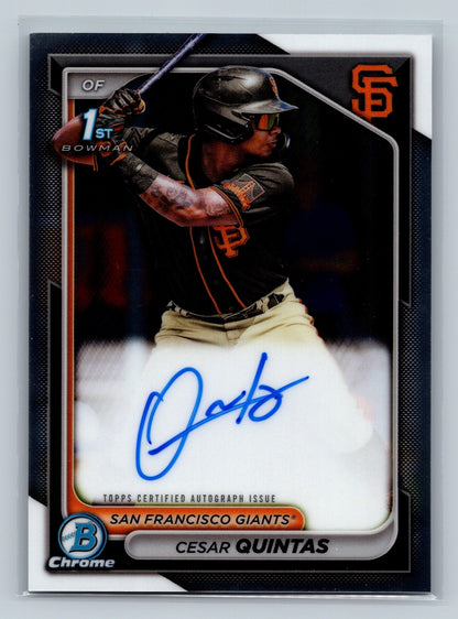 Cesar Quintas 2024 Bowman Chrome 1st Auto #CPA-CQ Giants
