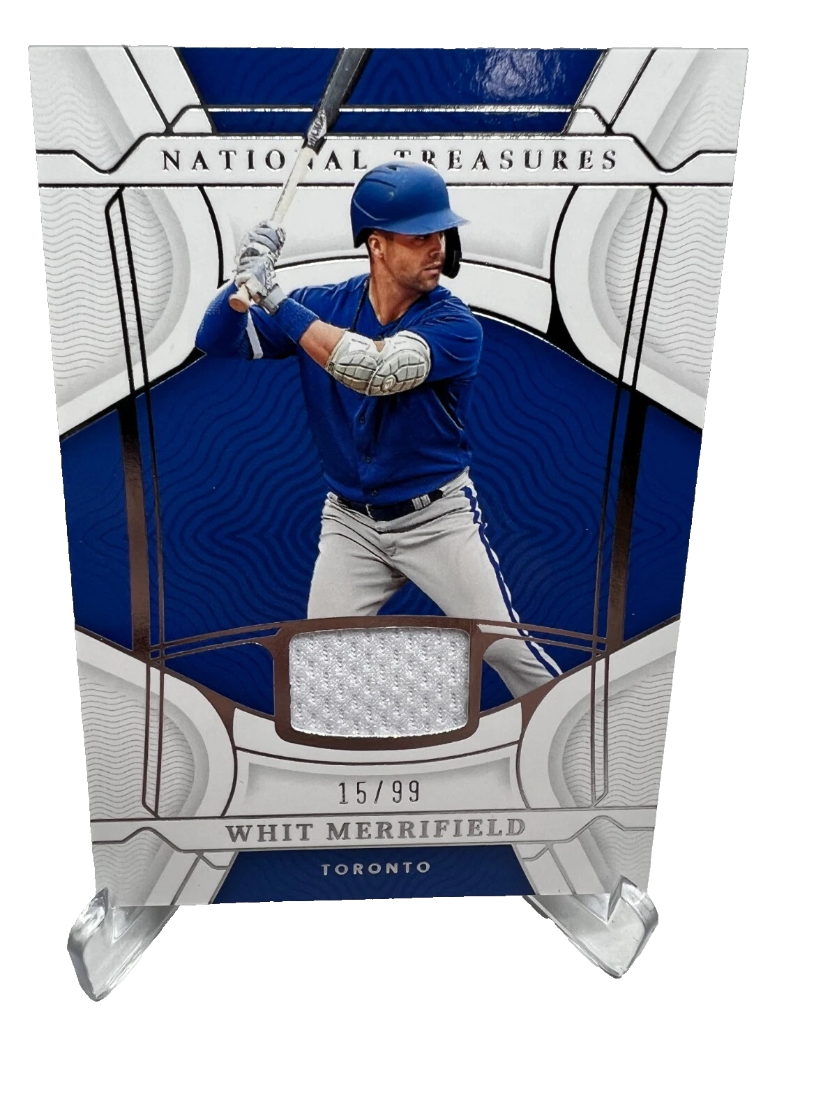 Whit Merrifield 2022 Panini National Treasures Patch /99 #68 Blue Jays