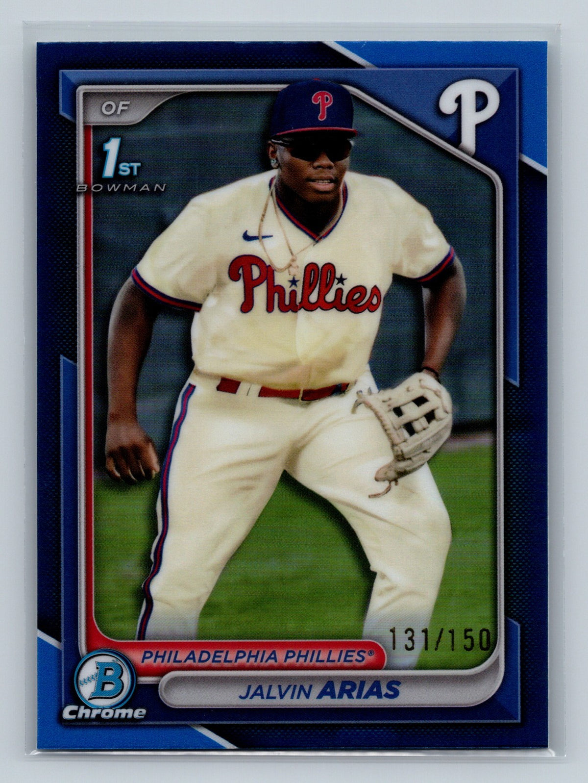 Jalvin Arias 2024 Bowman Chrome 1st Blue Refractor /150 #BCP-226 Phillies