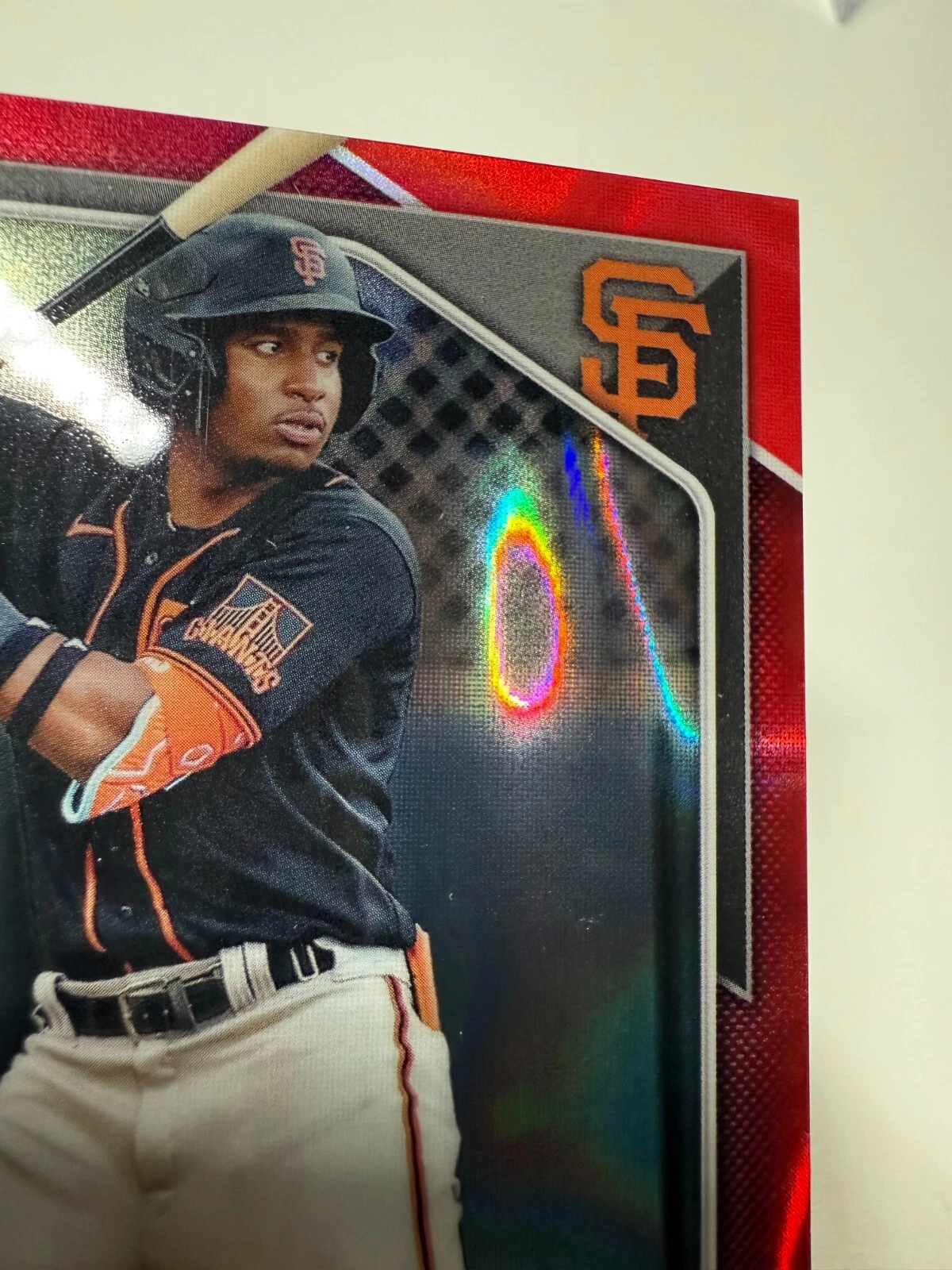 Rayner Arias 2024 Bowman Draft Chrome Red Lava Refractor /5 #BDC-189 Giants