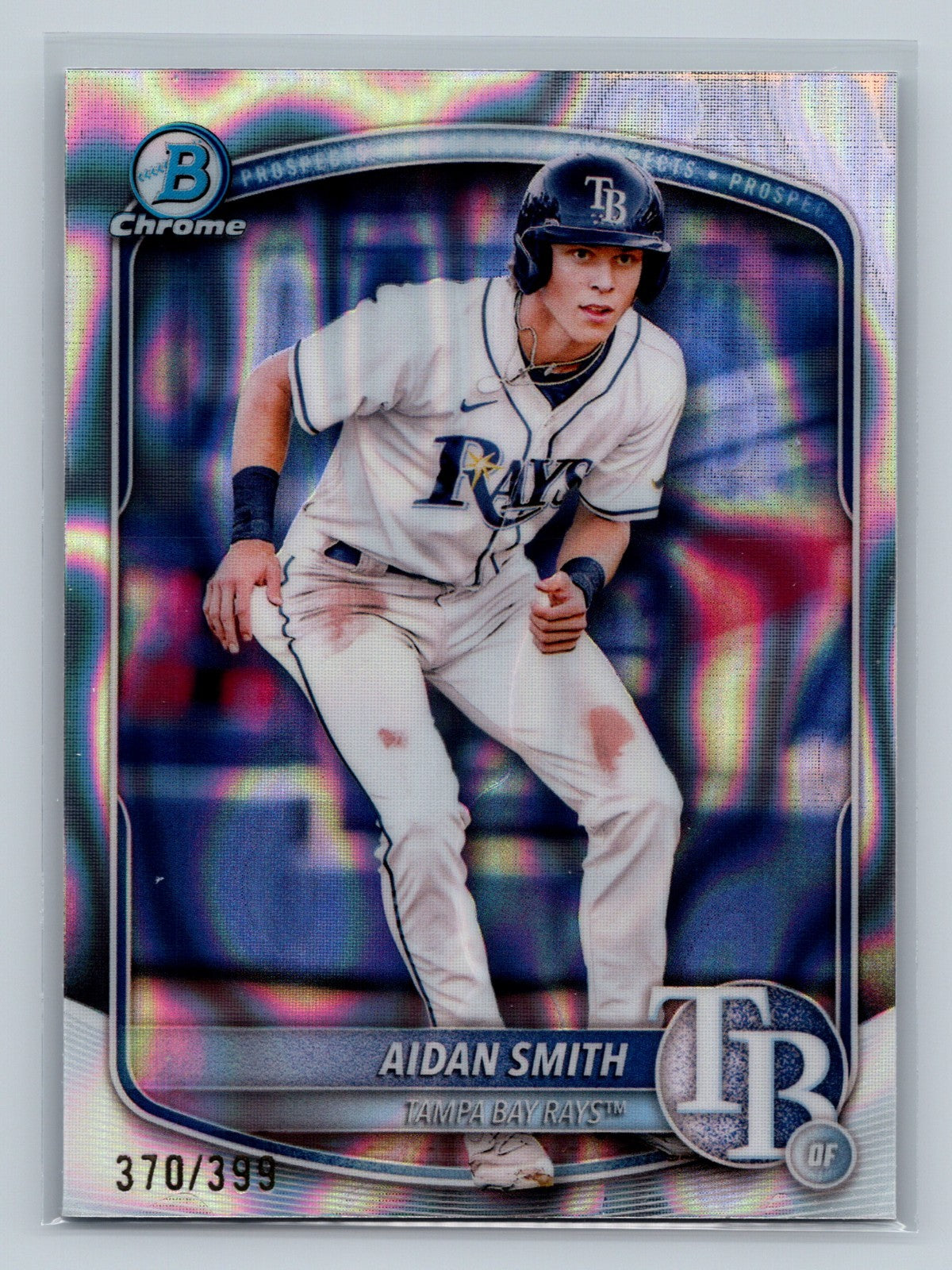 Aidan Smith 2025 Bowman Chrome Prospects Lava Refractor /399 #BCP-81 Rays