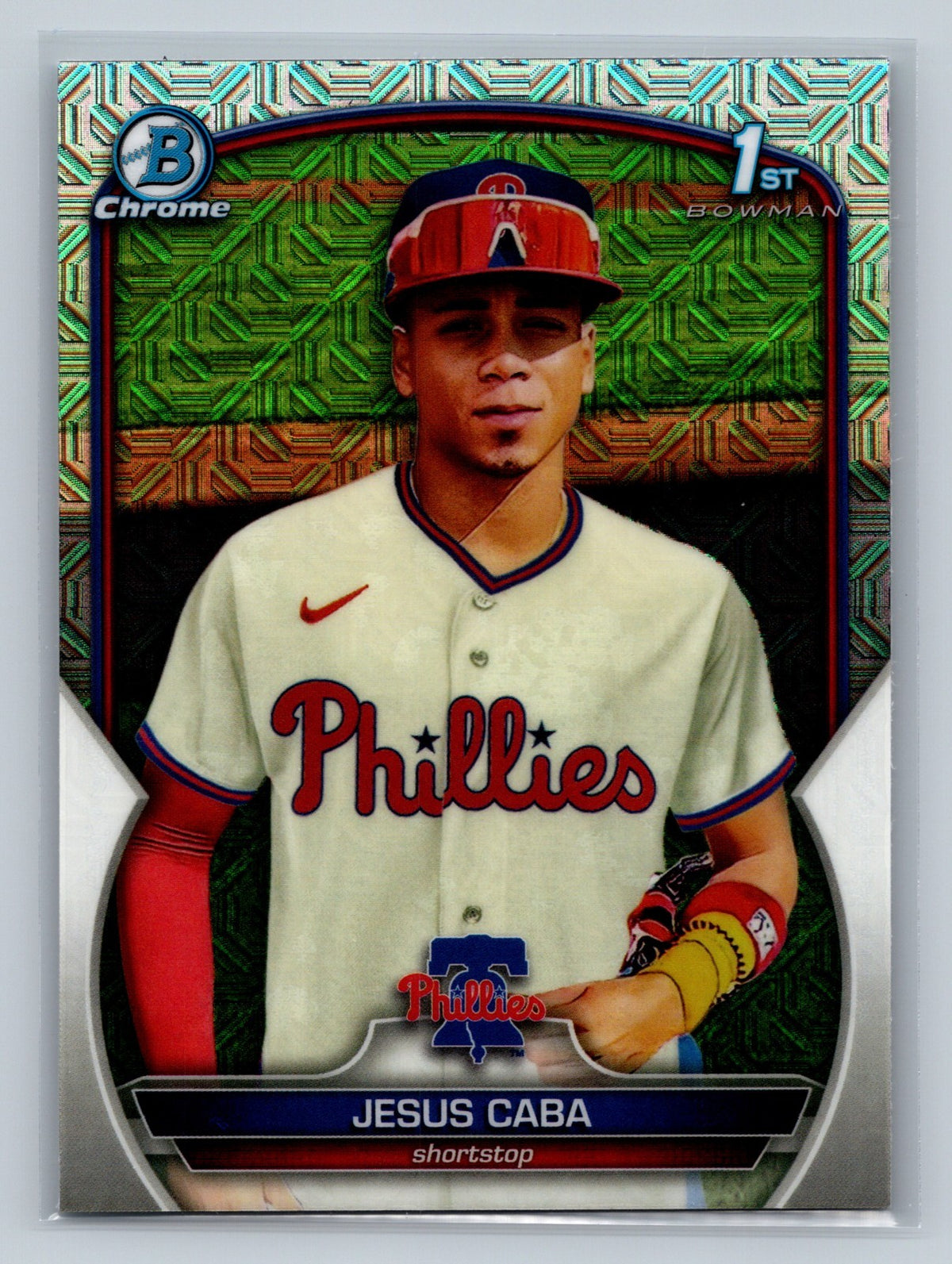 Jesus Caba 2023 Bowman Chrome 1st Mojo Refractor #BCP-164 Phillies