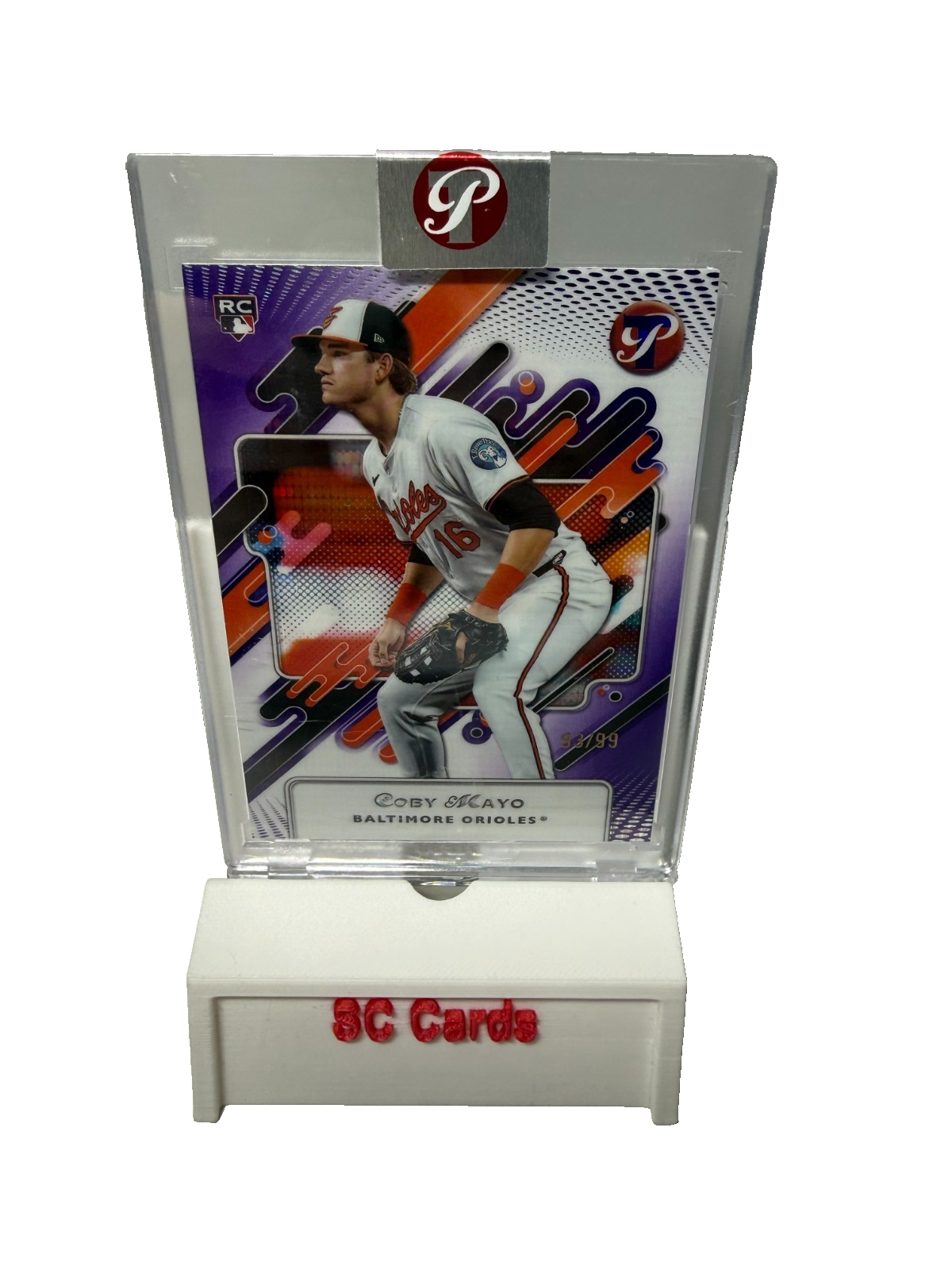 Coby Mayo 2025 Topps Pristine Purple Refractor RC /99 #57 Orioles