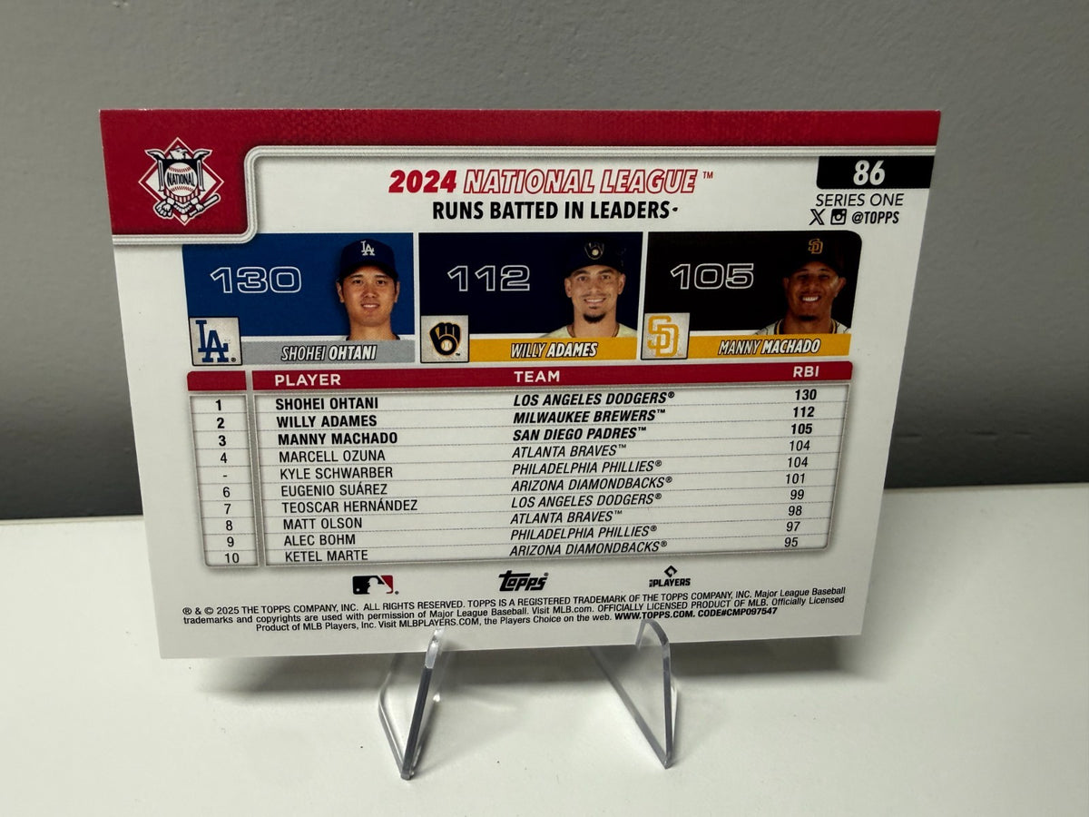 National League RBI Leaders 2025 Topps Series 1 #86