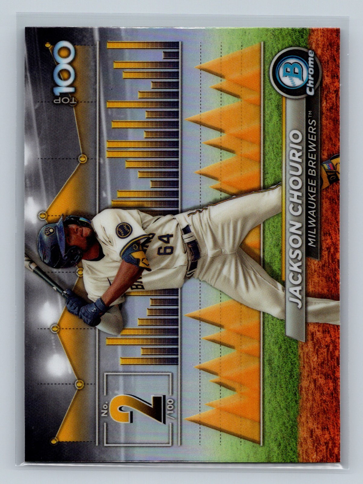 Jackson Chourio 2024 Bowman Scouts Top 100 #BTP-2 Brewers