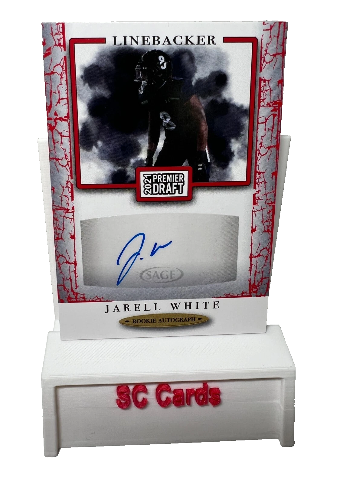 Jarell White 2021 Sage Premier Draft Red Auto #A184