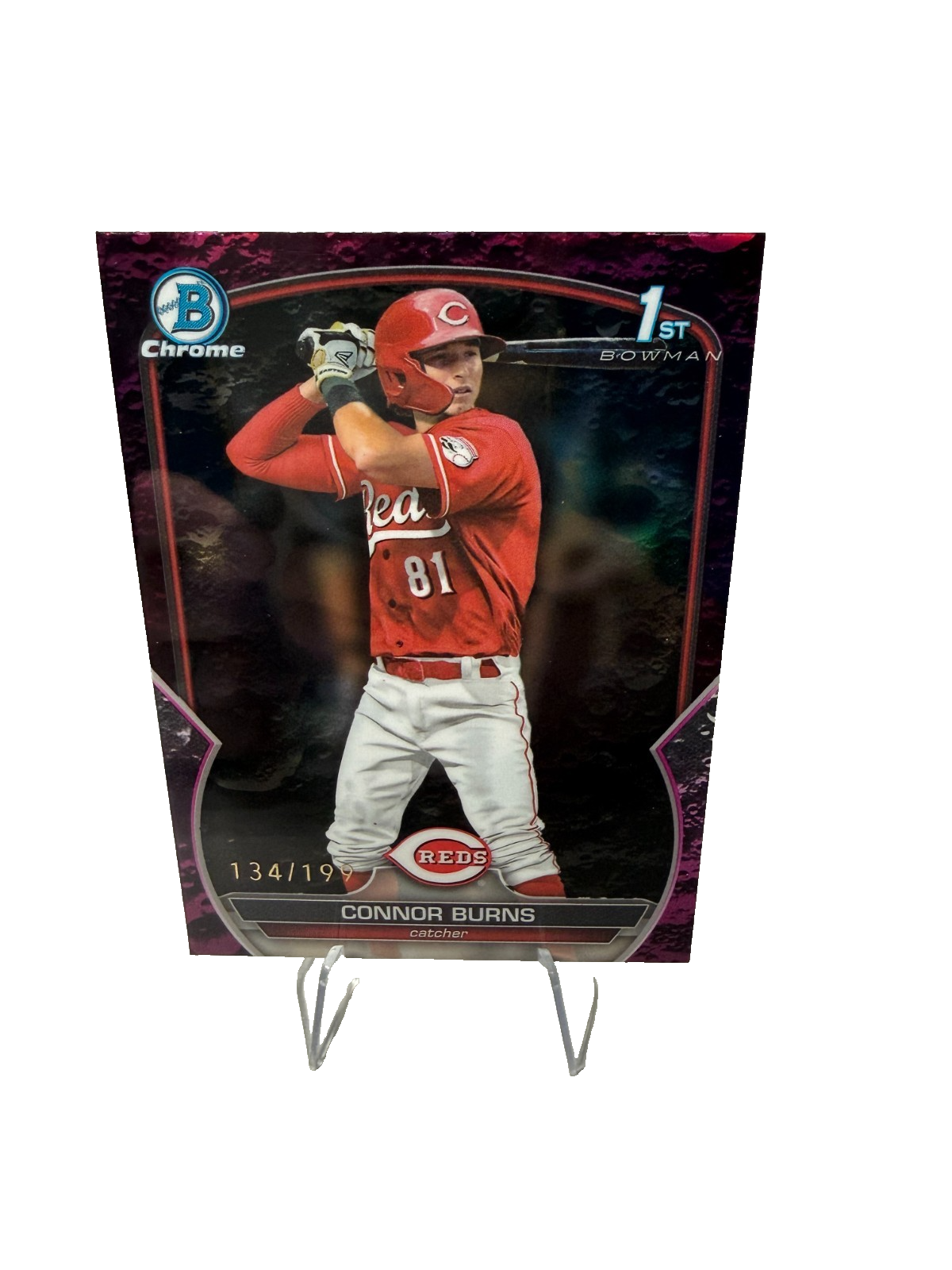 Connor Burns 2023 Bowman Draft Chrome 1st Fuchsia Lunar Refractor /199 #BDC-159