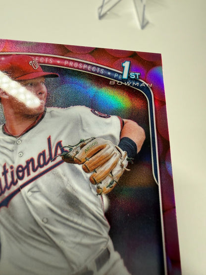 Luke Dickerson 2025 Bowman Chrome 1st Snack Pack Bubble Gum Refractor Auto /5