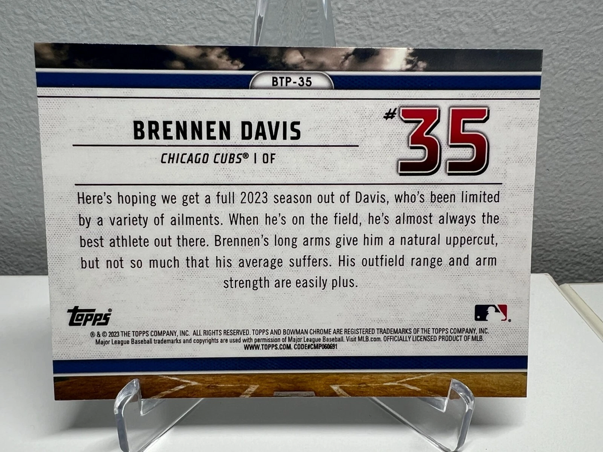 Brennen Davis 2023 Bowman Chrome Scouts Top 100 Refractor #BTP-35 Cubs