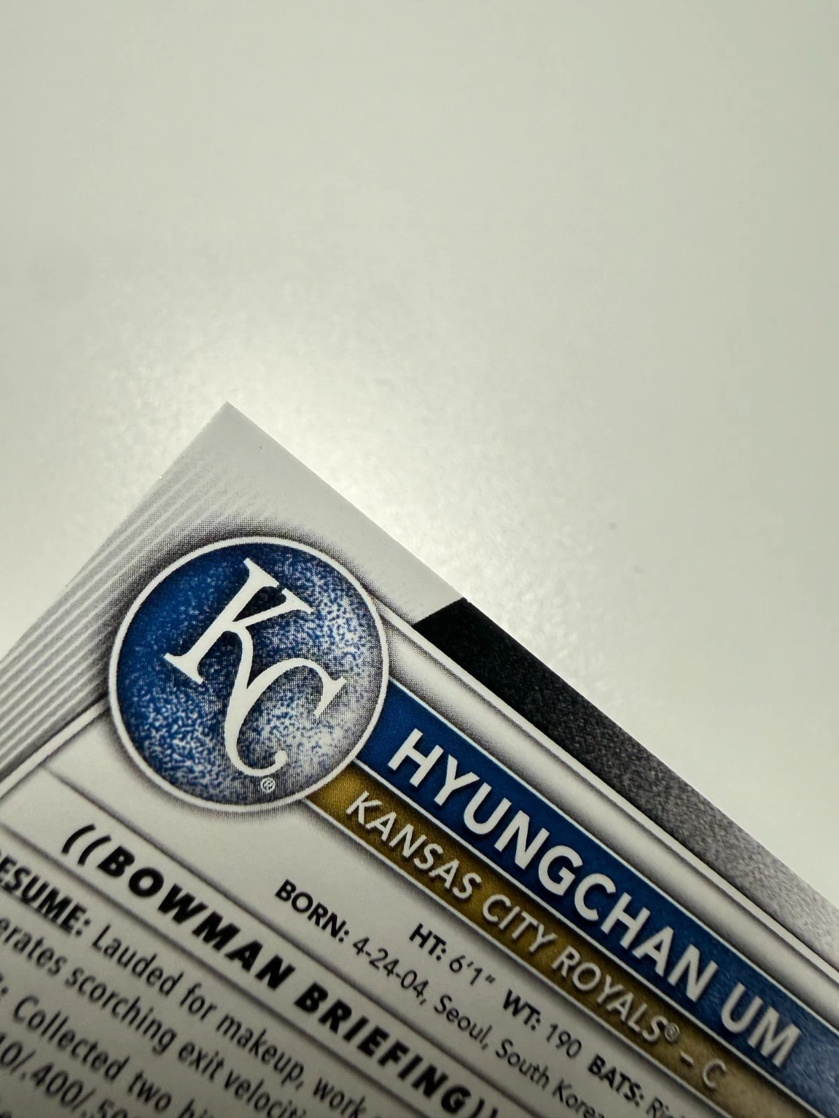 Hyungchan Um 2025 Bowman 1st Paper Purple Pattern /199 #BP-119 Royals
