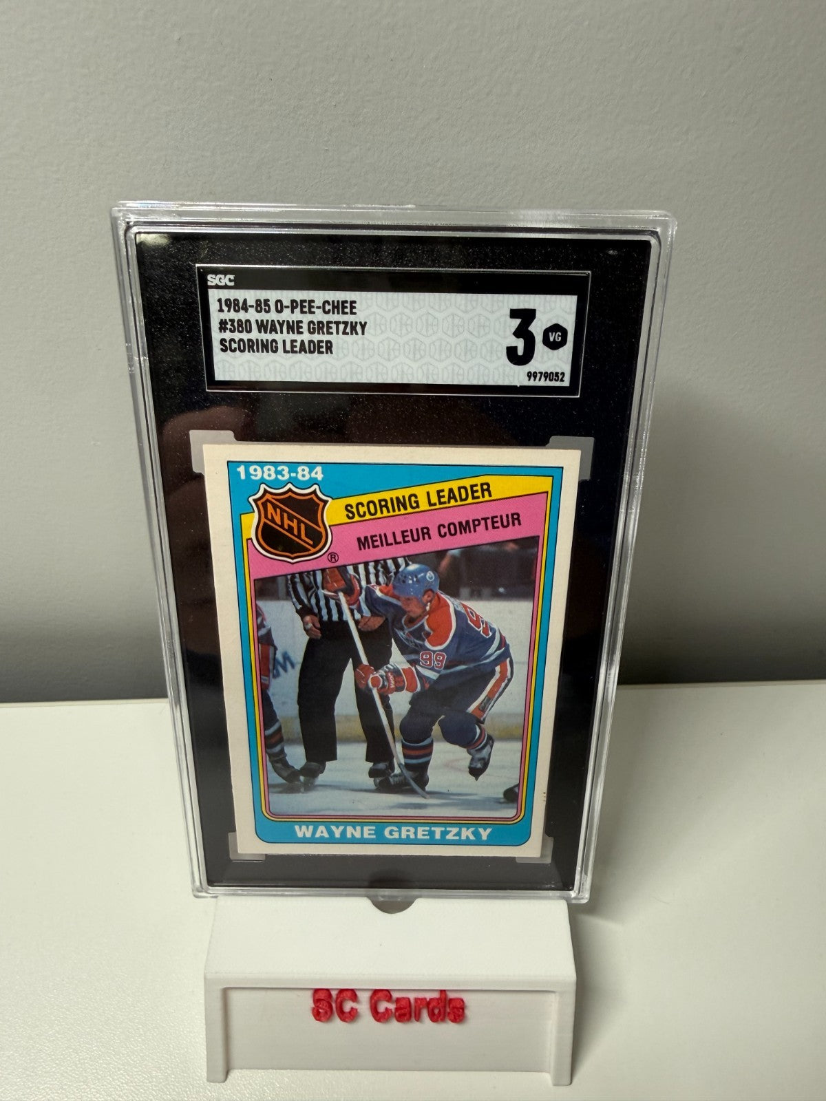 Wayne Gretzky 1984-85 O-Pee-Chee Scoring Leader #380 SGC 3