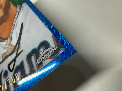 Bryan De La Cruz 2023 Topps Chrome Platinum Blue Shimmer Refractor /100 #223
