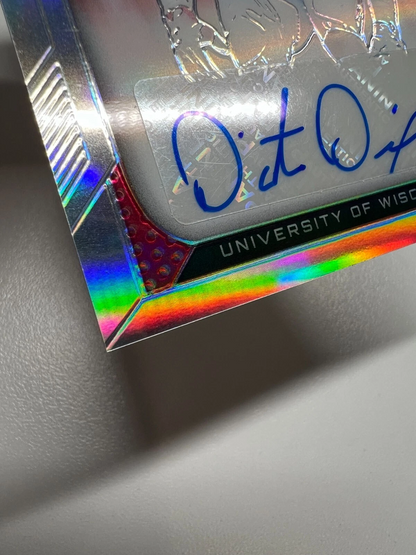 D'Cota Dixon 2019 Prizm Draft Picks Silver Prizm Auto RC #250 Badgers