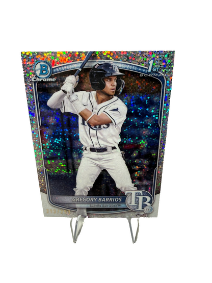 Gregory Barrios 2025 Bowman Chrome 1st Speckle Refractor /299 #BCP-7 Rays
