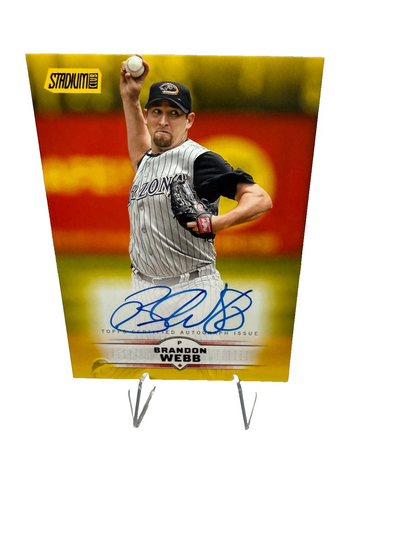 Brandon Webb 2025 Topps Stadium Club Yellow Foil Auto #SCBA-BWE Diamondbacks
