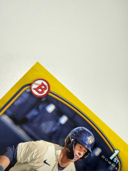 Dylan O'Rae 2023 Bowman 1st Paper Yellow /75 #BP-143 Brewers