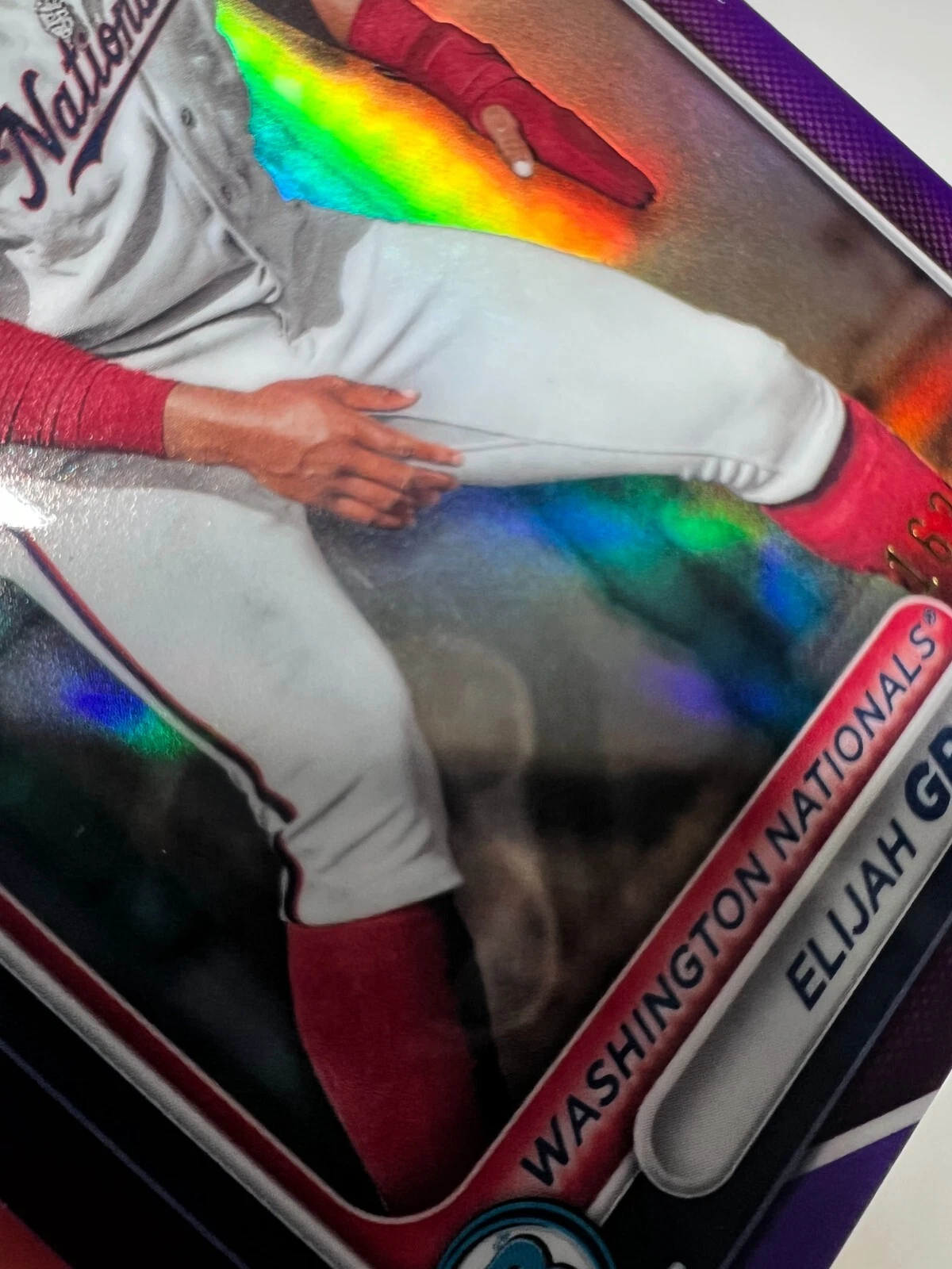 Elijah Green 2024 Bowman Chrome Prospect Purple Refractor /250 #BCP-72 Nationals