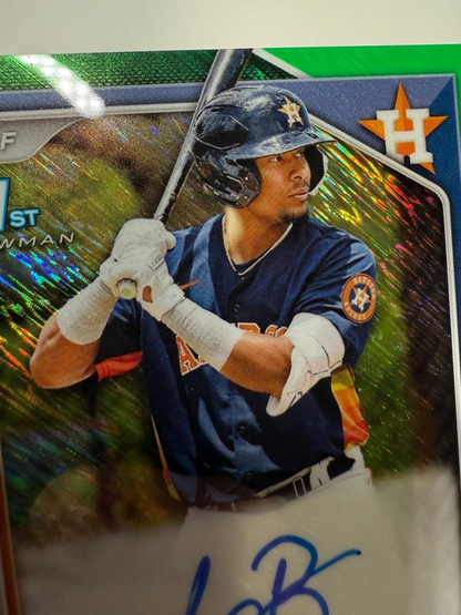 Luis Baez 2024 Bowman Chrome 1st Green Shimmer Refractor Auto /99 #CPA-LB Astros