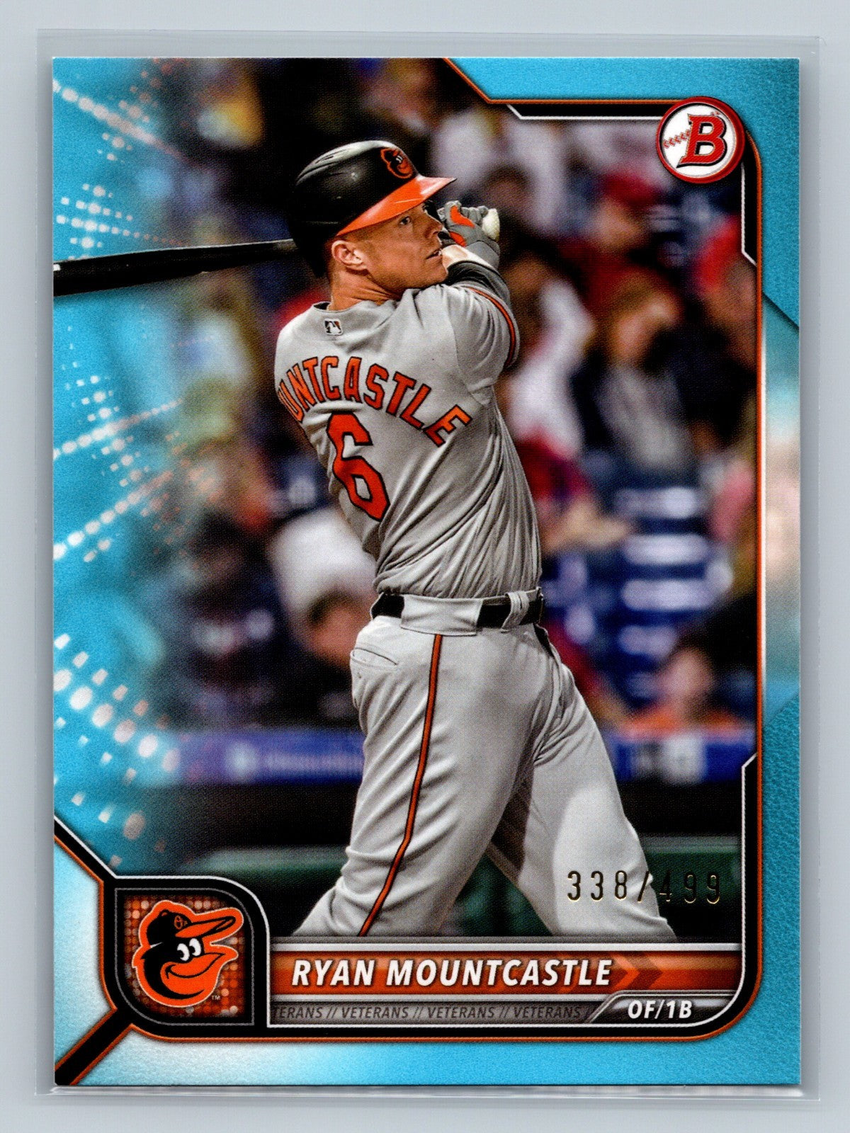Ryan Mountcastle 2022 Bowman Sky Blue /499 #20 Orioles