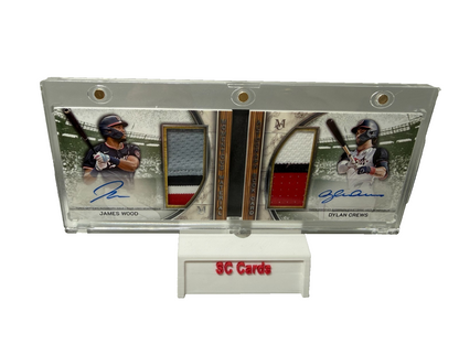 Dylan Crews James Wood 2025 Topps Museum Collection Dual Jumbo RC Patch Auto /5
