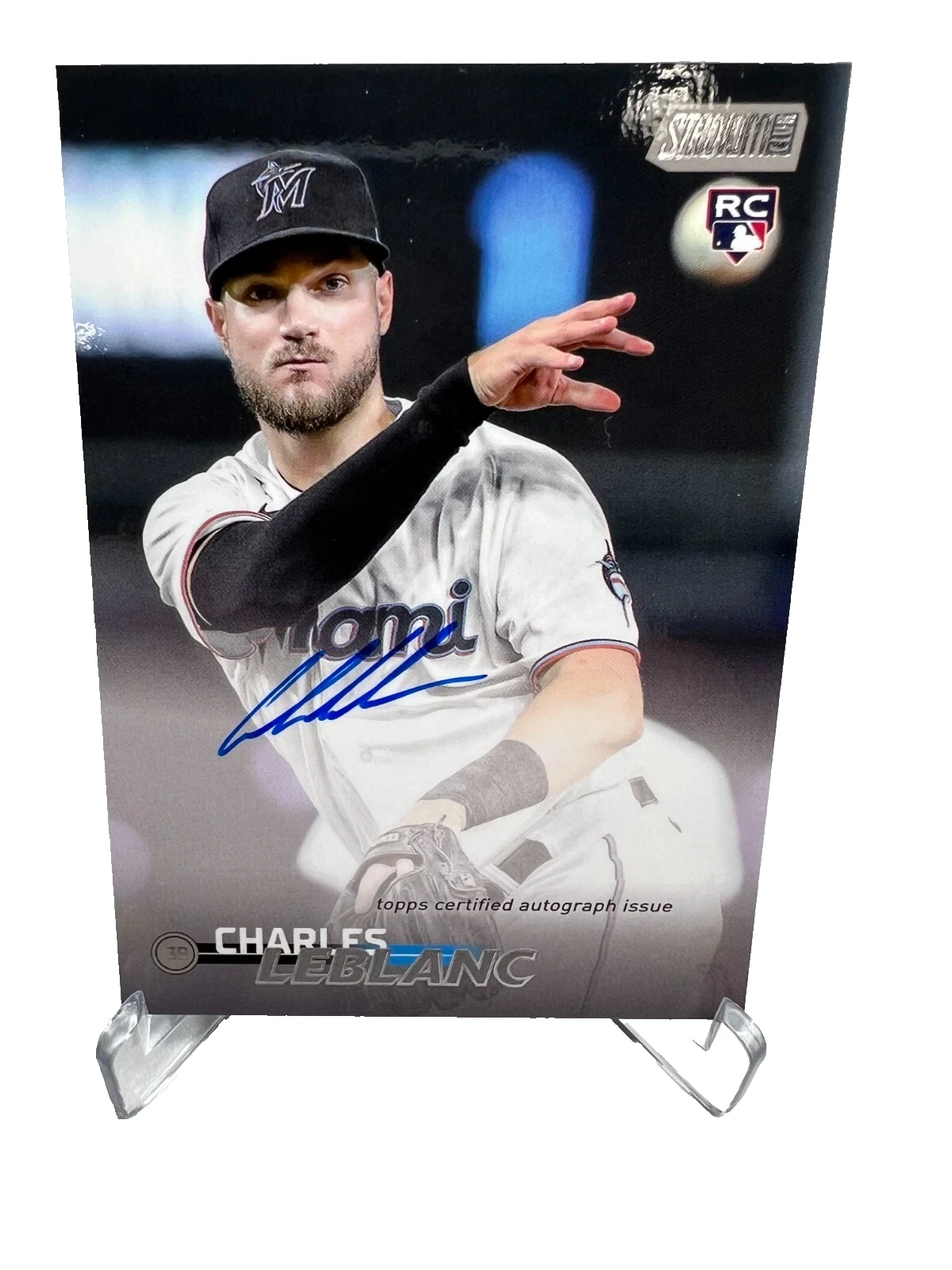 Charles Leblanc 2023 Topps Stadium Club Auto RC #SCBA-CL Marlins