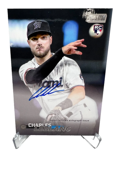 Charles Leblanc 2023 Topps Stadium Club Auto RC #SCBA-CL Marlins